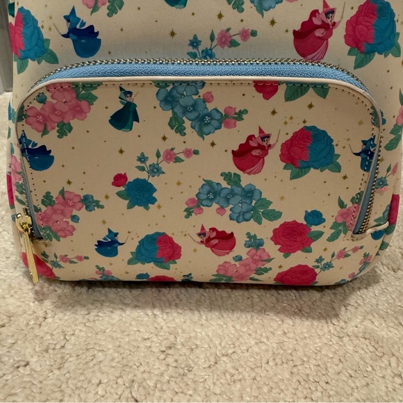 Disney Sleeping Beauty Loungefly Fairy Godmothers Mini Backpack - Picture 3 of 9
